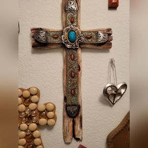 Western CROSS wall hanging, large resin cross